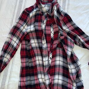 Plaid Women’s Shirt - Red, Black, White (Great For Christmas!)